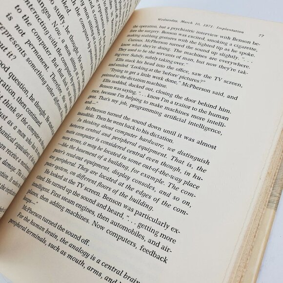 Michael Crichton Terminal Man 1972 Book Hardcover VTG Sci-Fi Potentially Unread - Picture 7 of 14